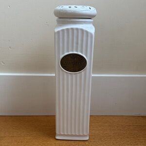 White Ceramic Spaghetti Storage Jar